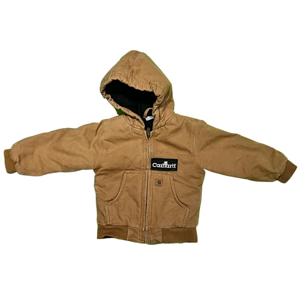 Toddler Carhartt Canvas Insulated Hooded Jacket (2T)